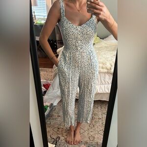 Blue and White floral Jumpsuit